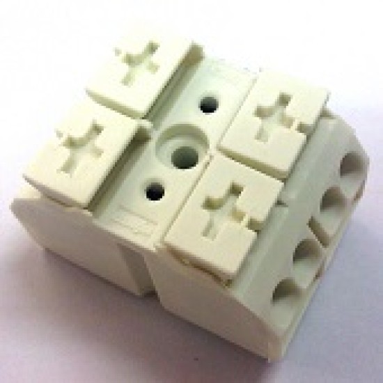 WHITE, TERMINAL BLOCK, 500V, 32A, 4POLE (2X2) -500PCS/BOX