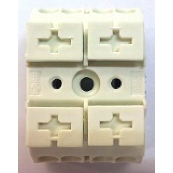 WHITE, TERMINAL BLOCK, 500V, 32A, 4POLE (2X2) -500PCS/BOX