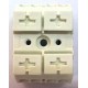 WHITE, TERMINAL BLOCK, 500V, 32A, 4POLE (2X2) -500PCS/BOX