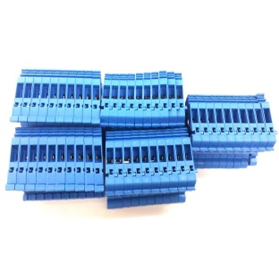 FUSE TERMINAL BLOCKS BLUE (1PKT/50PCS)