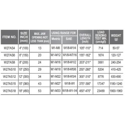 JONNESWAY ADJUSTABLE SPANNER W27AS8 (8"), W27AS10 (10")