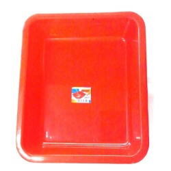 PLASTIC BASKET, COLOUR RED SIZE 260MM X 220MM X 60MM