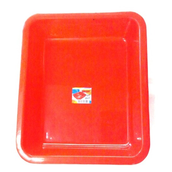 PLASTIC BASKET, COLOUR RED SIZE 260MM X 220MM X 60MM