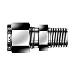 DMC12-12N, SS316 Male Conn. 3/4" OD x 3/4" NPT  DMC12-12N, SS316 Male Conn. 3/4" OD x 3/4" NPT
