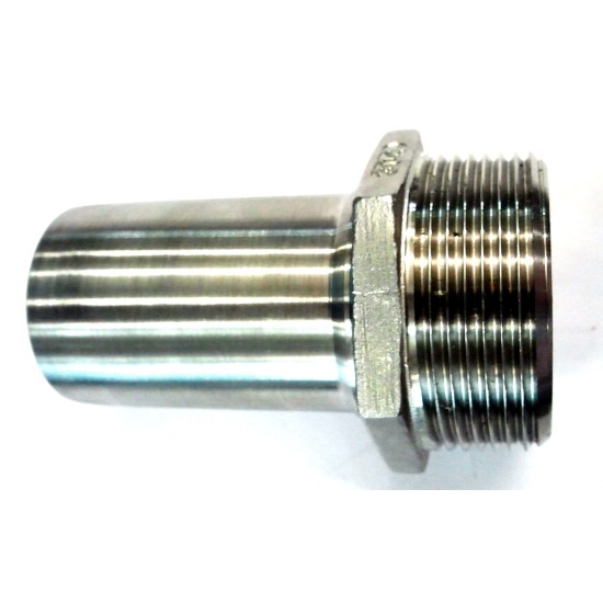 MALE HOSE CONNECTOR WITH MALE THREAD, MODIFY TO 38MM, STAINLESS