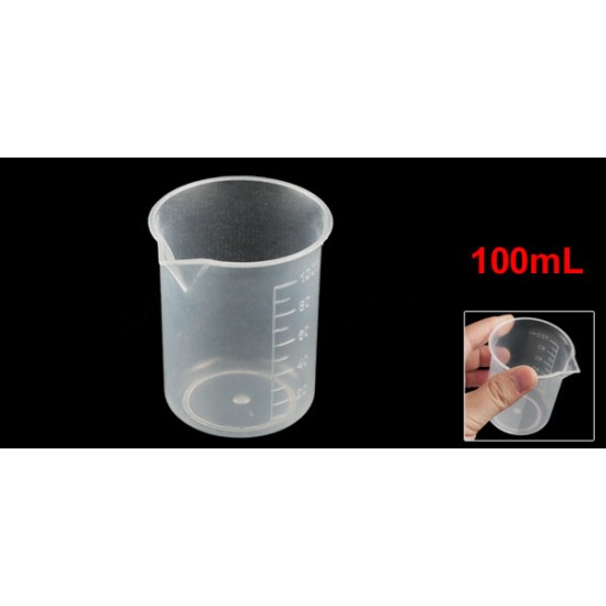 PLASTIC LIQIUD MEASURING, CLEAR 100ML