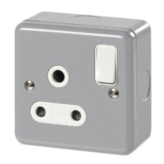 15AMP 1GANG ROUND PIN SOCKET WITH SWITCH ,MK