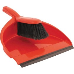 PLASTIC DUSTPAN & BRUSH SET (RED) PLASTIC DUSTPAN & BRUSH SET (RED)