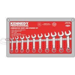 10-19mm SHORT ARM COMBINATION SPANNER SET 10PC 10-19mm SHORT ARM COMBINATION SPANNER SET 10PC