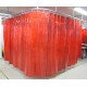 WELDING CURTAIN, TRANSLUCENT ORANGE COMPLETE GROMMETS ,8ft X 4.7ft X 0.5mm