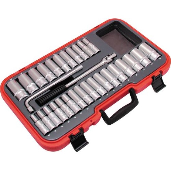 MET/AF DEEP SOCKET SET 30PC 1/2" SQ DR