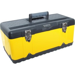 Yamoto.470x238x178mm YELLOW METAL TOOL BOX + TOTE TRAY  Yamoto.470x238x178mm YELLOW METAL TOOL BOX + TOTE TRAY