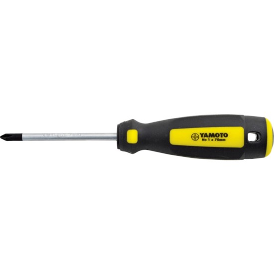 Yamoto.Tri-Line™ Phillips Screwdriver, No.1 Phillips Tip, 100mm Blade