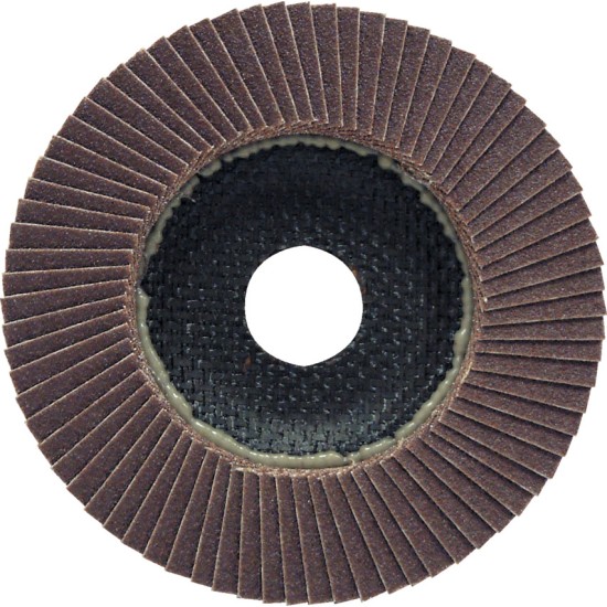 100 x 16mm Conical Flap Discs, Aluminium Oxide - Fibre Backed P120